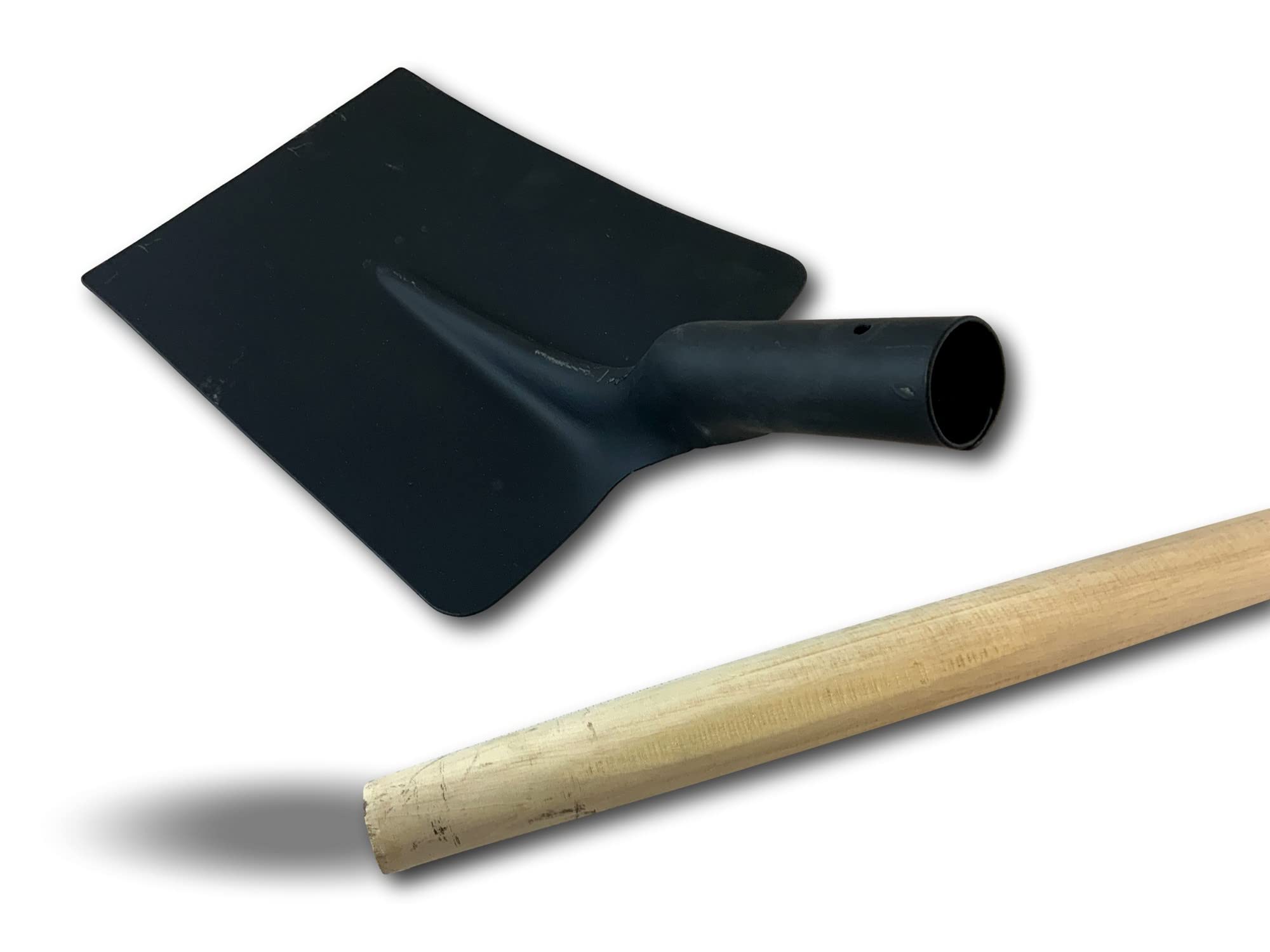 Pelle de terrassier | Manche 110 cm Bois fabriqué en France | Bout carré Acier | Pelle-bêche | Creuser trancher des Racines racler des Surfaces | Outil Jardinage | Kibros PELCARM