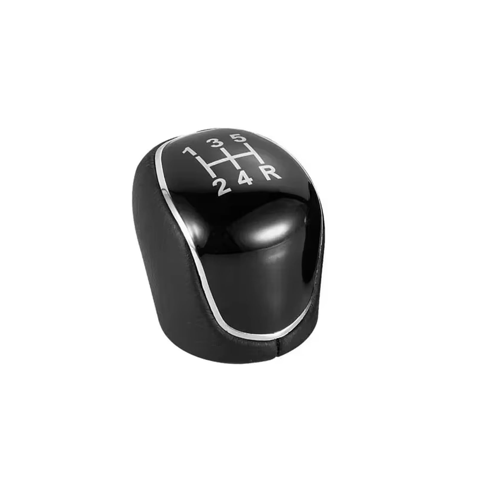 Qwqaab 5 Speed Black Knob Manual Gear Knob For Mondeo 4 Mk4 Iv 2007-2014 Manual Gear Shift Knob Pu Gaiter Boot Cover Collar Interior Shifter(5 Speed Black Knob)