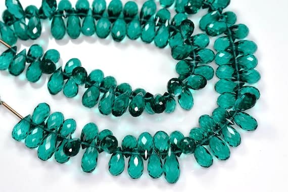 Fluorite Paraïba briolette facettée pour réparer et personnaliser vos bijoux
