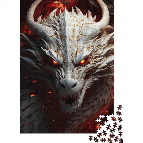Puzzle de dragón de 1000 piezas para adultos, rompecabezas de cartón de 70x50 cm