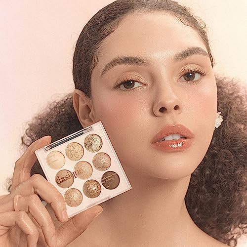Dasique Shadow Palette #21 Almond Vanilla L Vegan, Cruelty-Free L 9 Blendable Shades In Smooth Matte And Shimmer Finishes With Gorgeous Pearls #TOP2