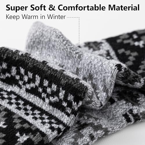 Sock Amazing Fashion Fuzzy Thermal Socks for Women - 4 Pairs Thick Cozy Super Soft Winter Crew Socks4
