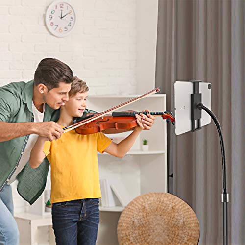 Aicase For Ipad Tablet Floor Stand Tall, Adjustable Height (35.8-67.7 Inch) Flexible Gooseneck Holder Long Arm, Compatible With Ipad Mini Air Pro 12.9, All Cell Phones Iphone & Tablets (4.6-12.9-Inch) #TOP6