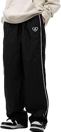 Unisex Y2k Sweatpants Baggy Track Pants Streetwear Joggers Wide Leg Parachute Pants
