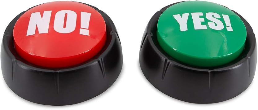 Talking Yes & No Buzzer Buttons - Pack of 2