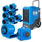 MOUNTO Pro Restoration Bundle – 8× AM33 Air Movers, 1× DH165 Industrial LGR Dehumidifier, 1× HEPA 500 Air Scrubber – Complete Drying & Air Filtration Package