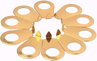 Alnicov Guitar Speed Bell Knobs 10Pieces Pointer Plate Knobs Position Indicator Suitable For Guitar Bass Replacement,Gold
