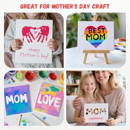 Image of Simetufy 64 Pack 5x7 inch Flat Canvas Boards for Kids Painting, Small Canvas Panels Blank- Gesso Primed Acid-Free 100% Cotton for Acrylics Oil Watercolor Tempera Paints