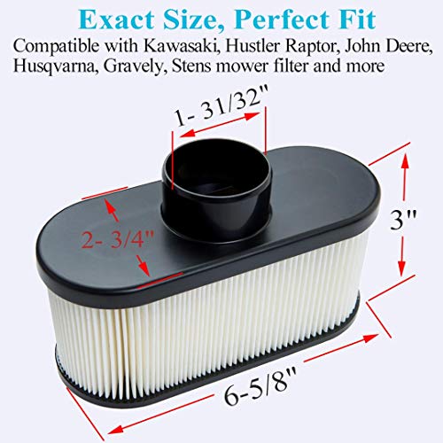 Hoodell 2 Pack 11013-7047 Air Filter With Pre Filter - For Kawasaki Fr651V Fr691V Fr730V Engine Hustler Husqvarna Gravely Lawn Mower Tractor Air Filter #TOP5