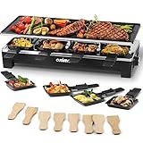 Raclette Table Grill, CUSIMAX Electric Grill, Indoor Grill Korean BBQ Grill With 2 in 1 Reversible...
