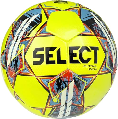 Select Jinga V22 Futsal Ball, Yellow, Senior(Size 4)