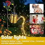 LED Garden Lights,Solar Lights Shower Watering Can -Outdoor Decor Solar Lights Outdoor Waterproof Garden,Waterfall for Lawn Path Gifts for Women