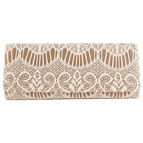 Sac d'embrayage Marine beige en satin pour vos soirées d'été