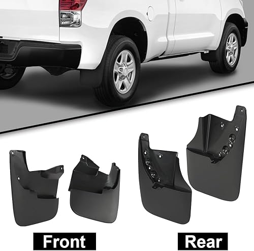 Miniatura 2 de G-PLUS Protectores contra salpicaduras de barro, 4 piezas sin bordes de rueda delanteros y traseros compatibles con Toyota Tundra 766210C040
