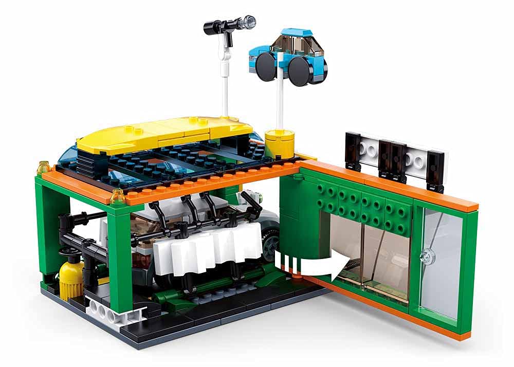 Sluban Autolavaggio Con 323 Pezzi – Mattoncini Compatibili, Istruzioni Incluse, Multicolore - 6