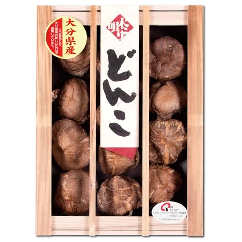 大分産大玉どんこ椎茸〈木箱入り〉90g【MDK-30 ギフト 6-8cm お中元 お歳暮 贈り物 無農薬 原木栽培】