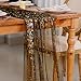 Snowkingdom Black and Gold Cheesecloth Table Runner 10 FT, Sheer Chiffon Sparkle Gauze Mesh Runners 120 Inch, Glitter Table Centerpieces Decoration for Birthday Party Wedding Christmas Halloween
