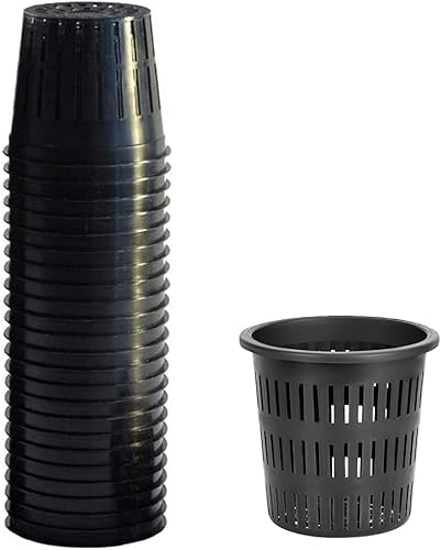 Tectsia Vasos de red de 4 pulgadas (paquete de 25), macetas de red para hidroponía, cestas de malla para orquídeas, suministros hidropónicos