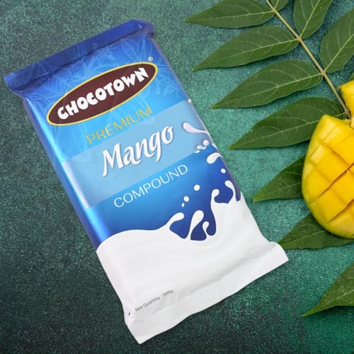 Image of Choco Nutri Town Premium Mango Compound Slab | Chocolate Bar For Making Cakes & Cookies - 500G