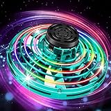 Vantexi Flying Spinner Mini Drone,Hand Controlled Drone Flying Toy New Fly UFO Magic Flying Fidget Spinner with Lights,Christmas Birthday Party Gifts for Girls Boys(Green)