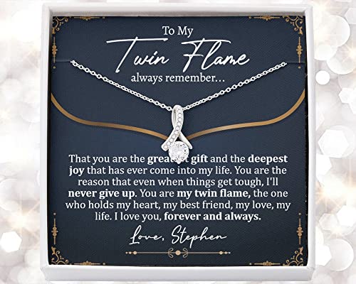 Meaningful Twin Flame Necklace, Twin Flame Jewelry, Twin Flame Gift,