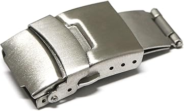 [ＳＯＵＢＩ] 腕時計 ステンレス ベルト バックル 16mm 18mm 20mm 22mm セーフティーロック 三つ折れ 中留 両サイドプッシュオープン 3s-s0 [並行輸入品]