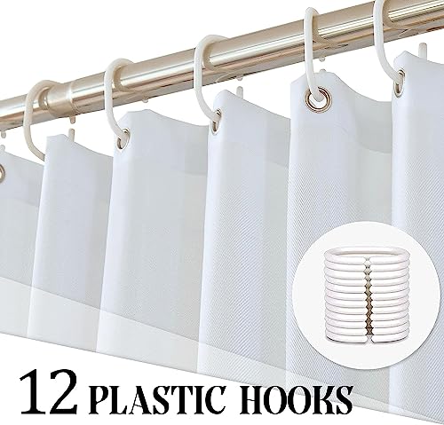 Giumsi 72"X72" Gray And White Stripe Shower Curtain With Boho Tassel 12 Hooks For Bathroom Home Classic Farmhouse Modern Decorations Polyester Waterproof Fabric Curtains-Thickness Upgrades-170 G/M2 #TOP5