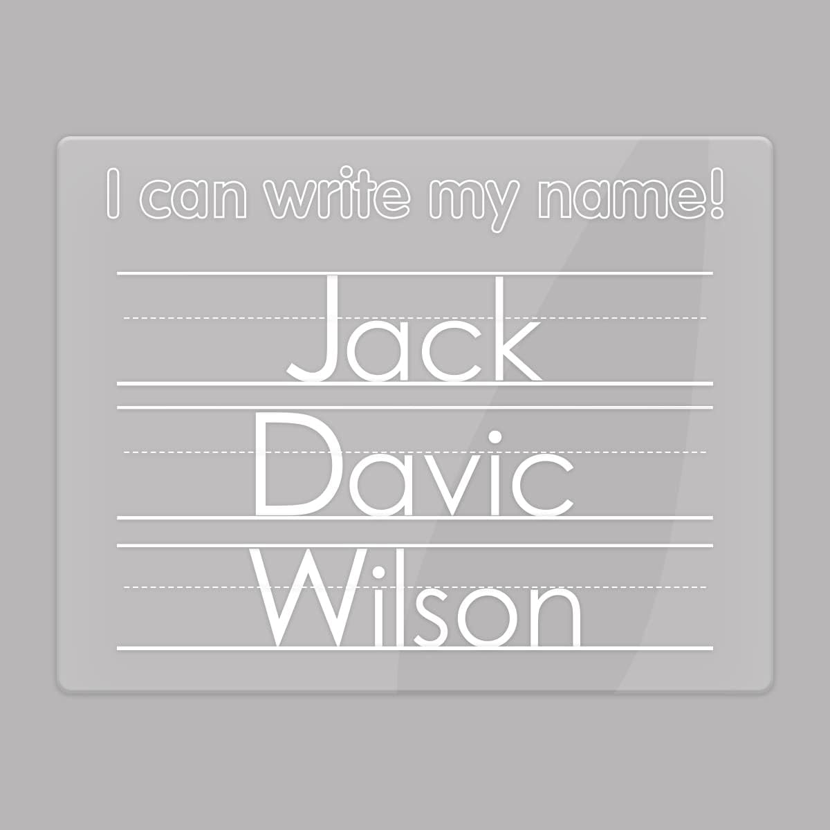 Acrylic Dry Erase Board Kids - Personalized Name Trace Boards Kids Writing Board, Write Your Name,Toys and Learning (8x10inch)