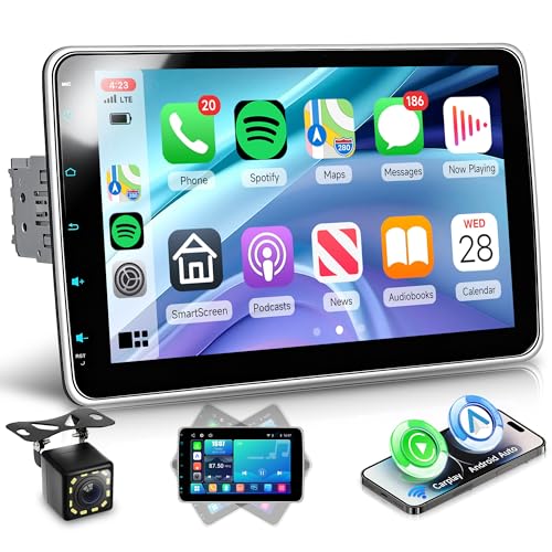 Radio para auto 1 Din con pantalla táctil de 10 pulgadas miniatura 1