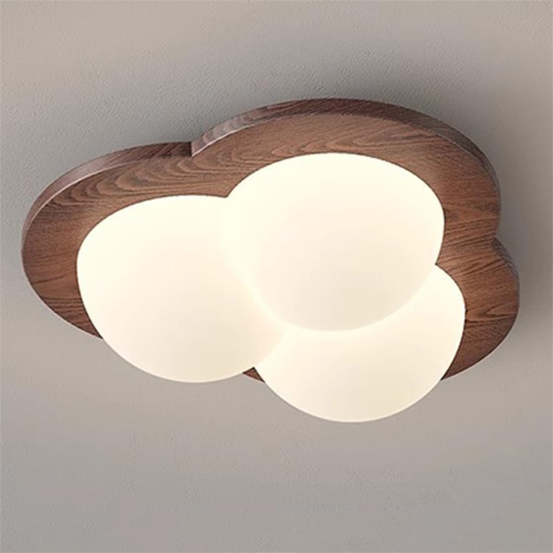 JXYDJH Corridor Close to Ceiling Light Mid-Century Ceiling Fixture Creative Bedroom Lights 36W with Remote Control, with Acrylic Wood Ceiling Lamp for Kids Room Kitchen Living Room Hallway