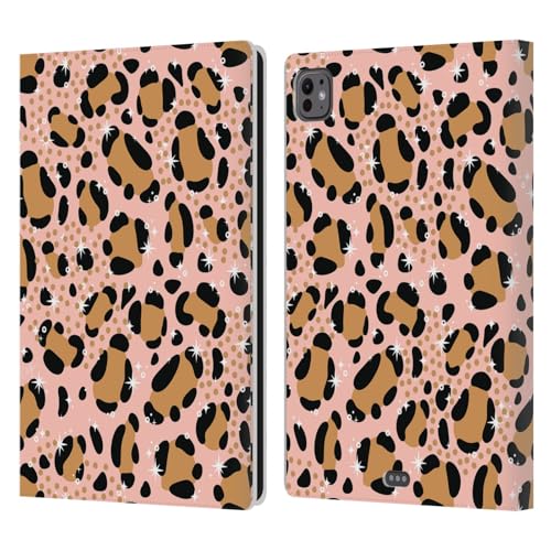 Étui portefeuille en cuir Léopard pour iPad Pro 11 M4 Cat Coquillette