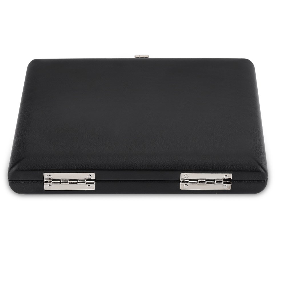 Funda de almacenamiento para cañas de clarinete, saxofón, organizador de cañas de piel sintética durable, ranuras para 6 cañas, para músicos, viajeros y estudiantes