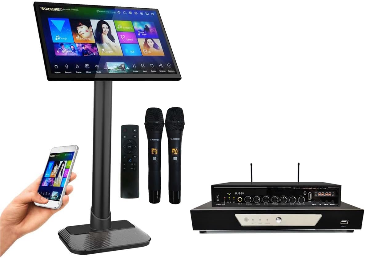 TSRVM84-4TB HDD 94K Songs,Chinese+ English +Vienamese Songs 19" Touch Screen Karaoke Player,Songs Machine, Jukebox,Select Songs via Touch Screen Monitor and Mobile Device, Remote Controller Included.