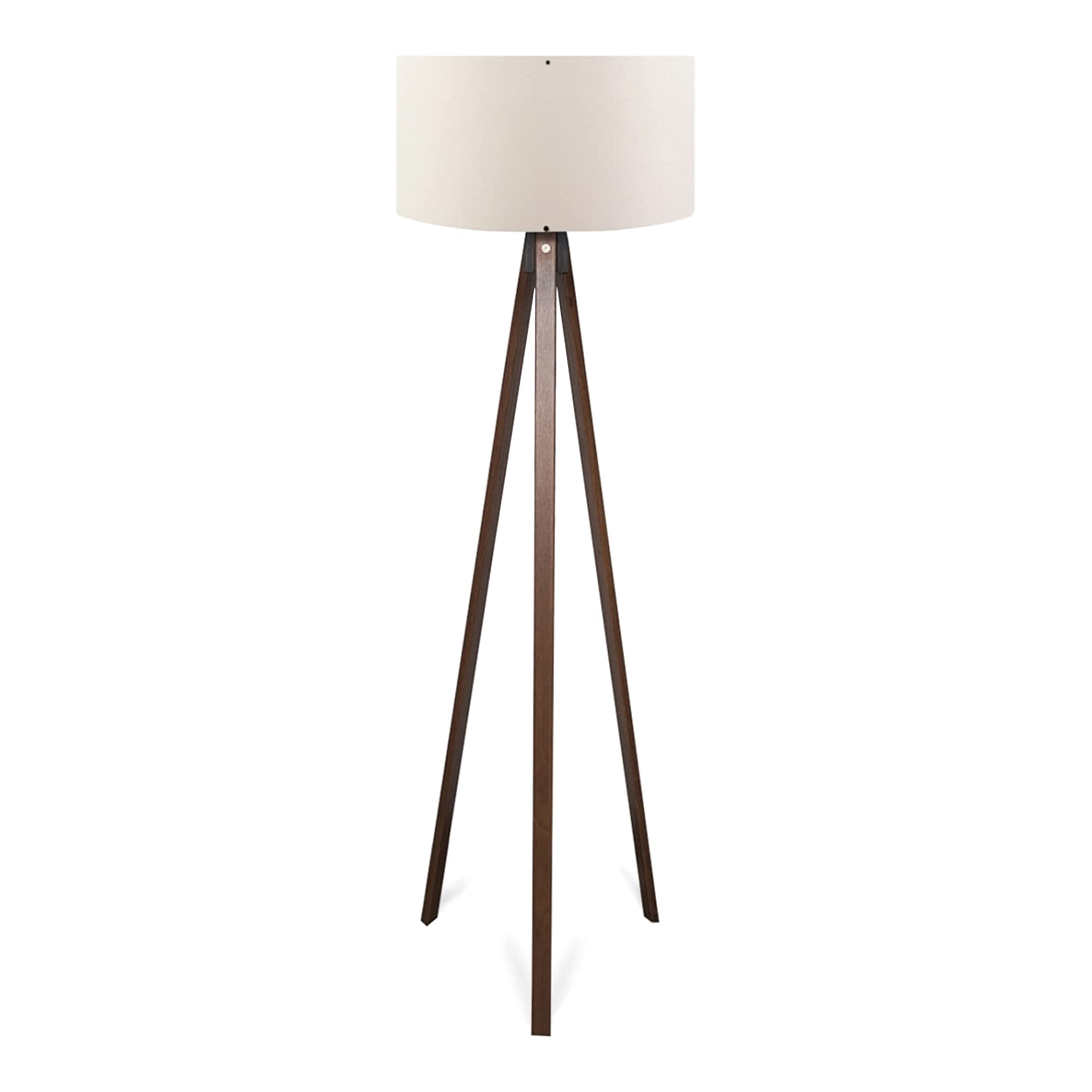lux.pro Stehlampe Newport 1-flammig Tripod Lampe für Wohnzimmer 140 cm hoch Stehleuchte Standleuchte für innen mit Stoffschirm Creme