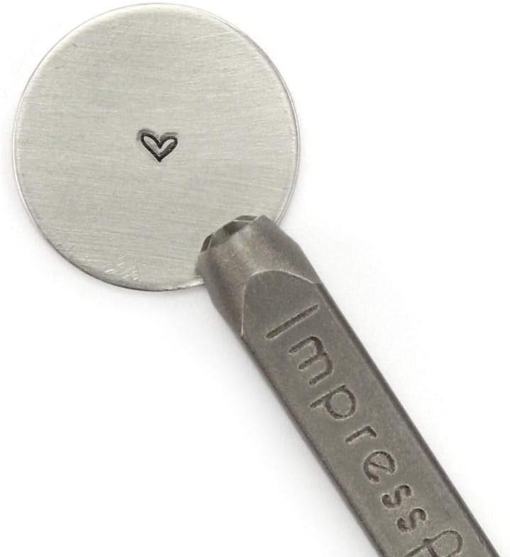 ImpressArtWhimsy Heart Metal Stamp for DIY Love Crafts & Handmade Jewelry Making, Stamping and Punching (3mm)