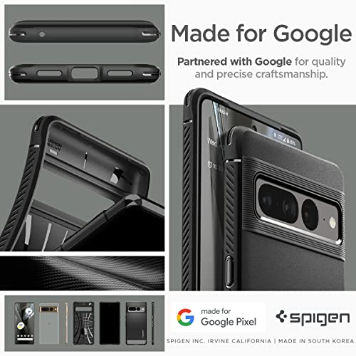 Spigen Rugged Armor Case Compatible with Google Pixel 7 Pro - Matte Black - Image 6