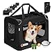 Zedelmaier Hundebox Faltbar Hundetransportbox, M 60x44x42cm, robust Transportbox für Hund & Katze Groß Hundetasche Auto Haustiertransportbox für Unterwegs & Zuhause Schwarz