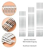 Profesjonalne szpikulce do grilla ze stali nierdzewnej, bardzo szerokie: 1 cm i bardzo mocne 2 mm grubości (10 szt., 50 cm), szaszłyki do szaszłyków, szaszłyki Mangal Schampura, szaszłyki do