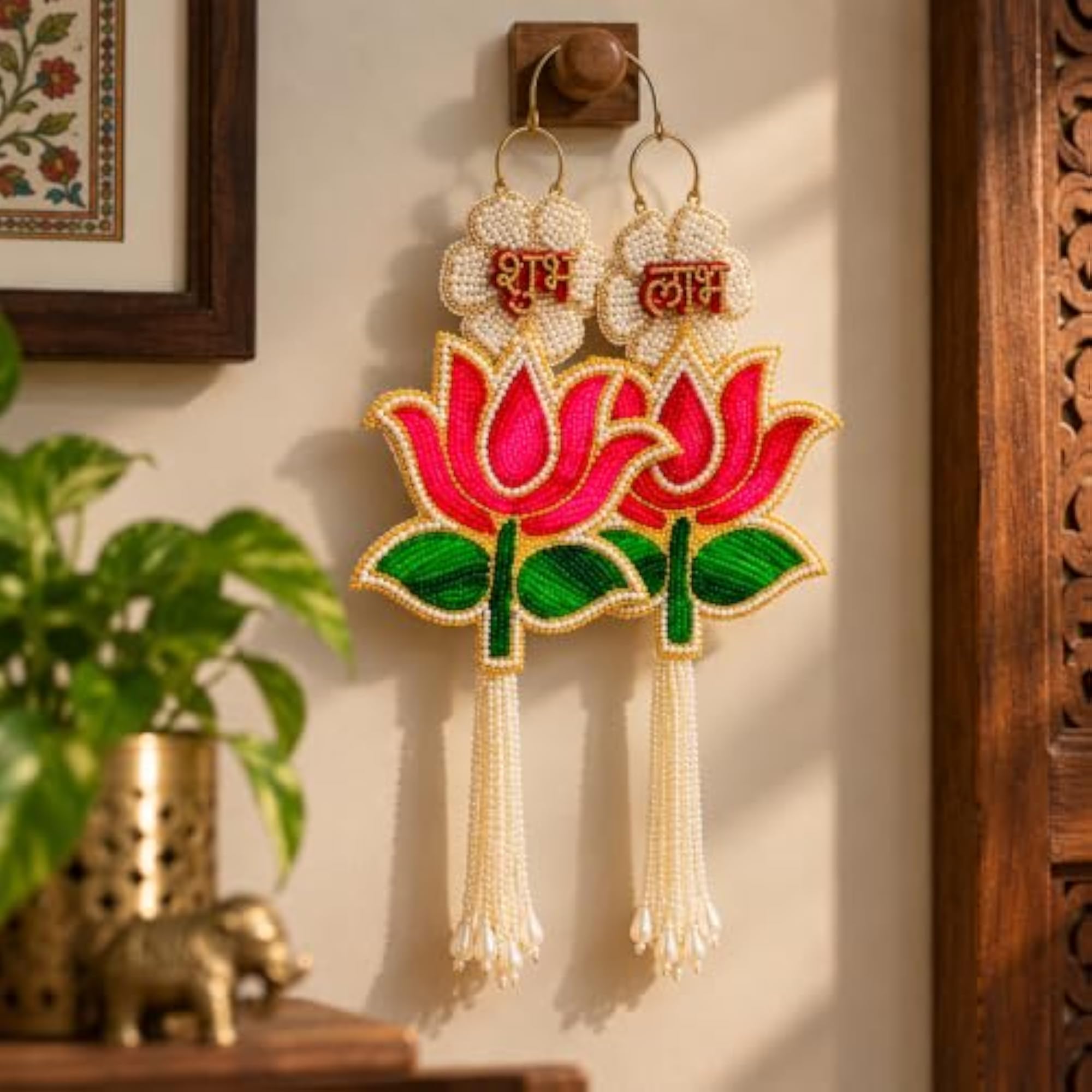 Rose Patch Side Door Hanging Set of 2 for Diwali Decoration