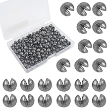 Removable Split Shot Weights Fishing Weight Sinker Slip On Fly Fishing Line Sinkers Freshwater Saltwater Round Lead Sinking Egg Sinkers Fishing Drop Shot Sinker Fish Tackle