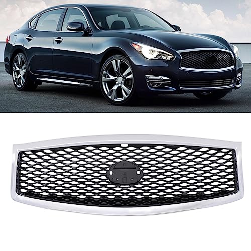 Kaiwell Front Upper Bumper Grille Cover Fit For Infiniti Q70 Q70L 2015 2016 2017 2018 2019 2020 2021 2022 2023 Front Radiator Grill #TOP3