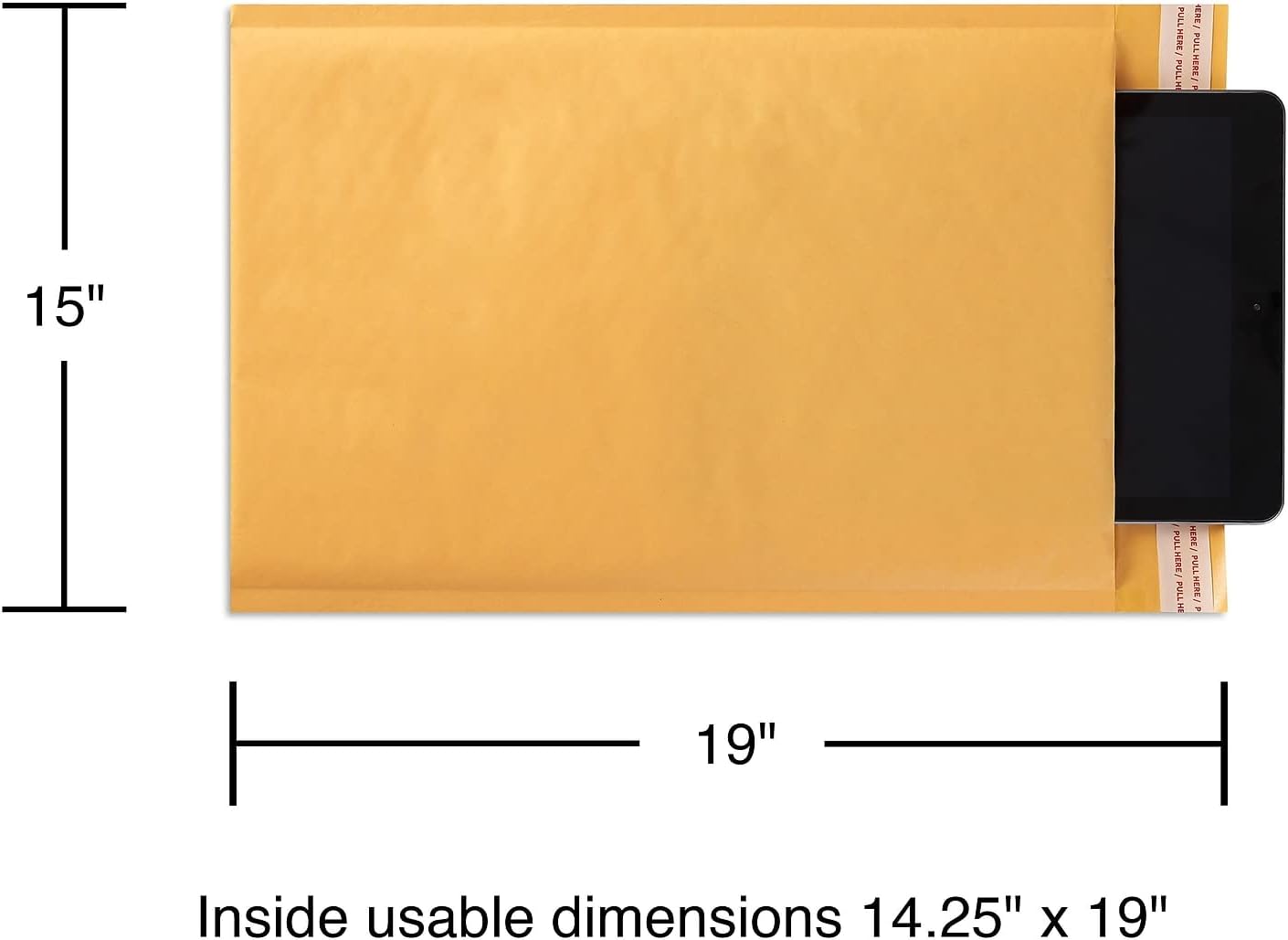 Staples Bubble Mailers, #7 Size, 14.25” x 19”, Extra‑Large Protective Envelopes — 25/Carton