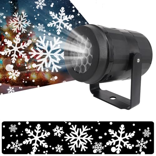 Proiettore Fiocchi di Neve di Natale Luci IP65 Impermeabile HD Dinamico LED Spettacolo di Nevicate Rotante Ad Alta luminosità Chiarezza per Giardino Interno Decorazione (Spina