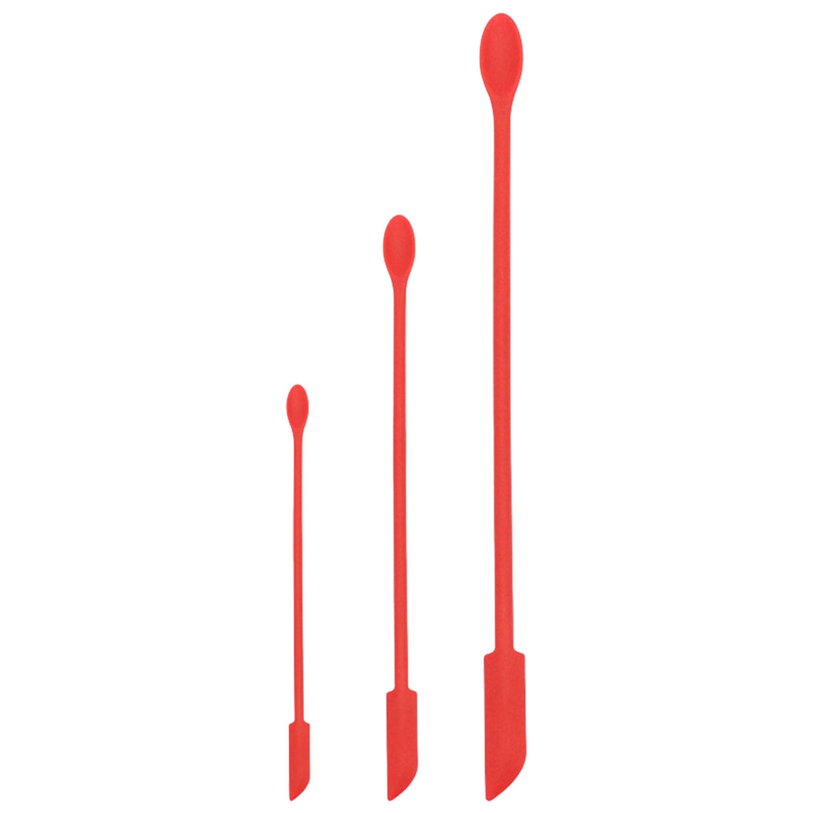 Xjdzineq 5pc Flexible Silicone Stirring Tool Dishwasher Safe Scrapers Mixing Sticks for Kitchen Cosmetic Multipurpose Silicone Spatula Set