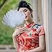 Haiyou Feather Fan Handmade Feather Fan Vintage Folding Handheld Fan Fashion Dance Fan Chinese Hand Fan Photo Props