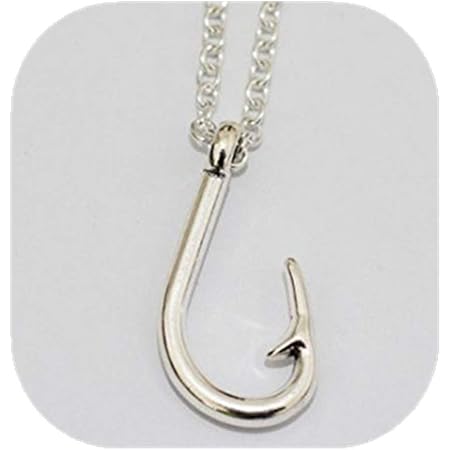 Amazon 釣り釣りフックネックレスネックレスの漁師のネックレスジュエリーネックレスユニセックス釣り針フックネックレスの漁師 ネックレス 通販
