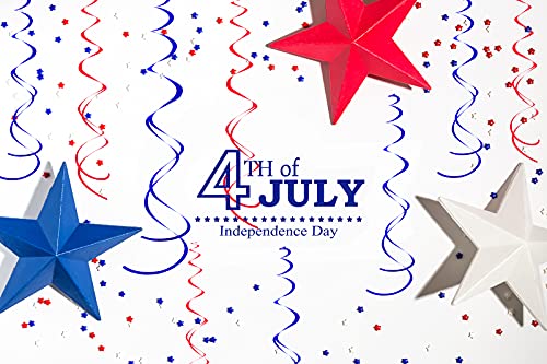 Blue Party Swirl Decorations Foil Swirl Hanging Decoration 30Pc Plastic Streamer For Ceiling 22" #TOP4