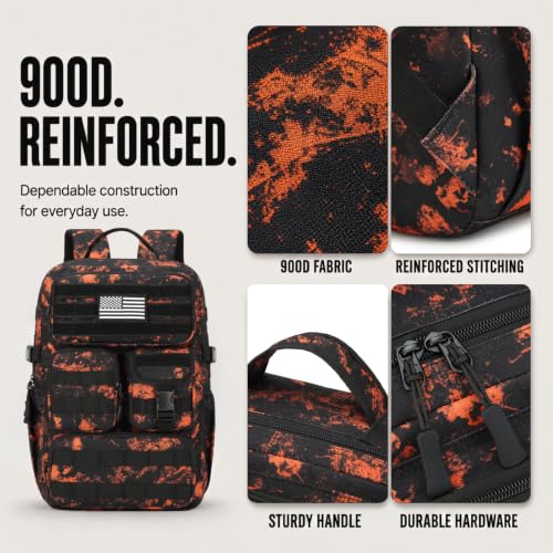 Image of Small Tactical Backpack for Men, 25L Military MOLLE EDC Daypack