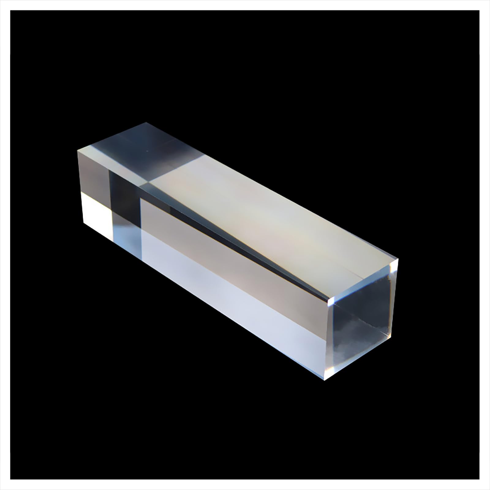 Présentoir carré transparent avec base en acrylique robuste pour la maison, les cosmétiques, les figurines, les travaux manuels, la vitrine, 6 x 6 x 20 cm – Idéal pour un usage commercial