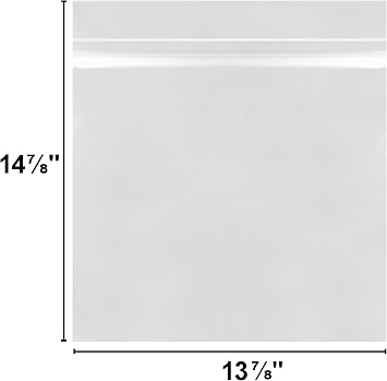 (25) 12 Resealable Oversize Record Outer Sleeves - Super Clear Premium 2 Mil Thick Archival Quality BOPP - 13-7/8 x 13-1/4 + 1-5/8 Flap - FITS Most Box Sets UP to 7/8 Thick #12SB02RSOS